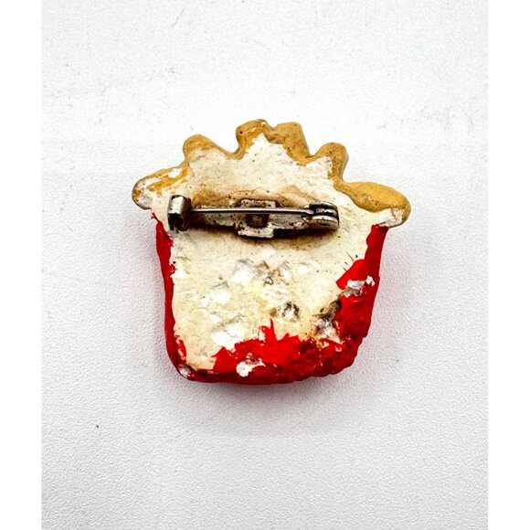 Vintage Artisan Made McDonald's Clay Brooch - Picture 3 of 4